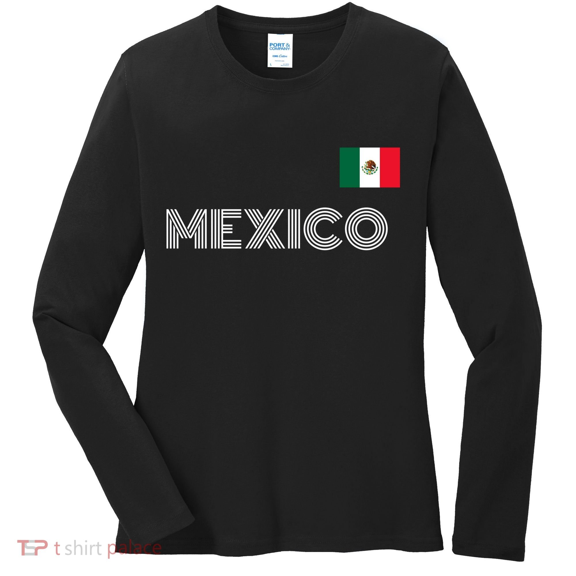 Mexico Country Flag Logo Women's Long Sleeve Shirt