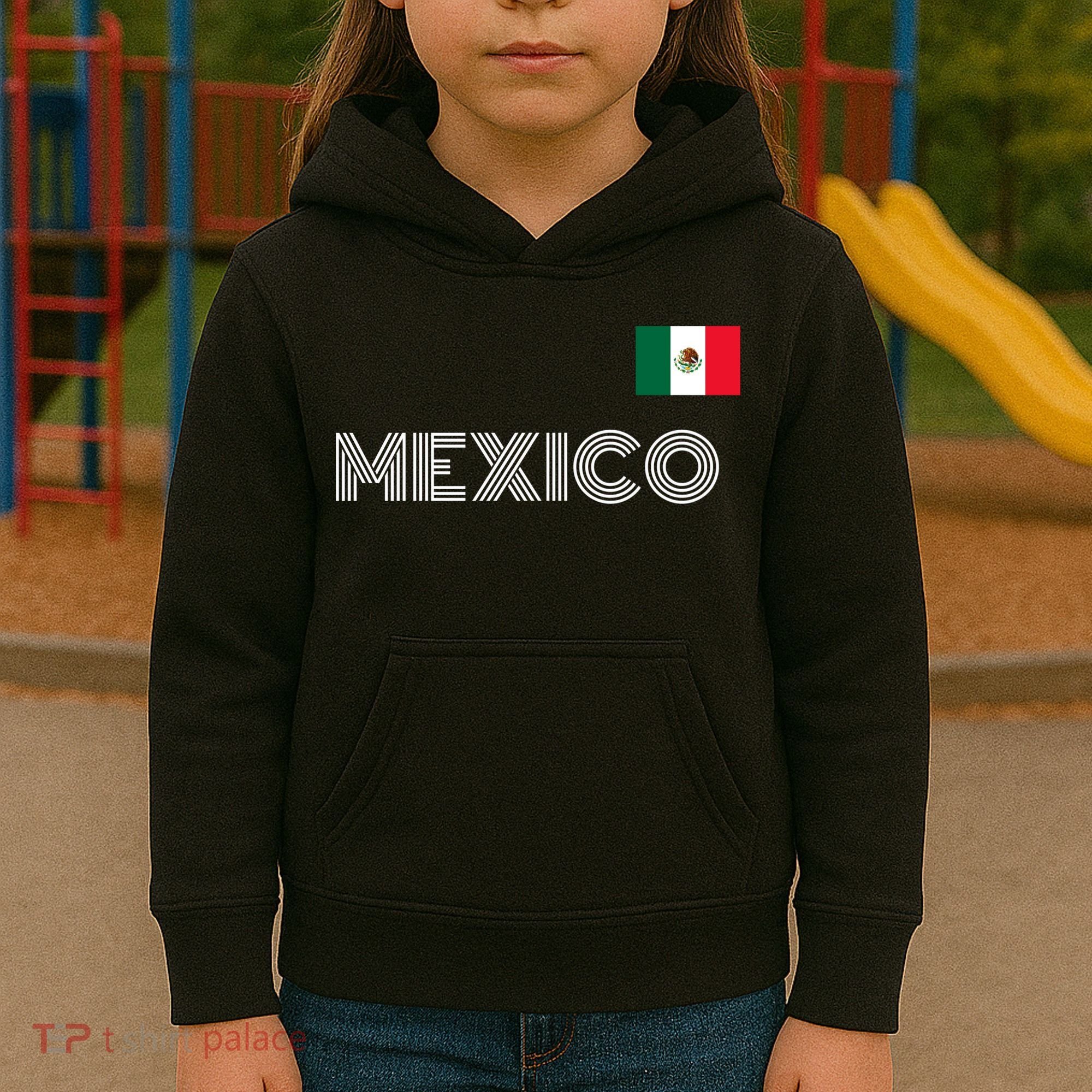 Mexico Country Flag Logo Kids Hoodie