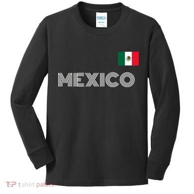 Mexico Country Flag Logo Kids Long Sleeve Shirt