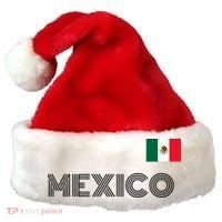 Mexico Country Flag Logo Santa Hat thumb 0