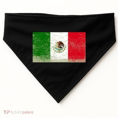 Mexico Flag Grunge USA-Made Doggie Bandana