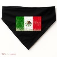 Mexico Flag Grunge USA-Made Doggie Bandana thumb 0