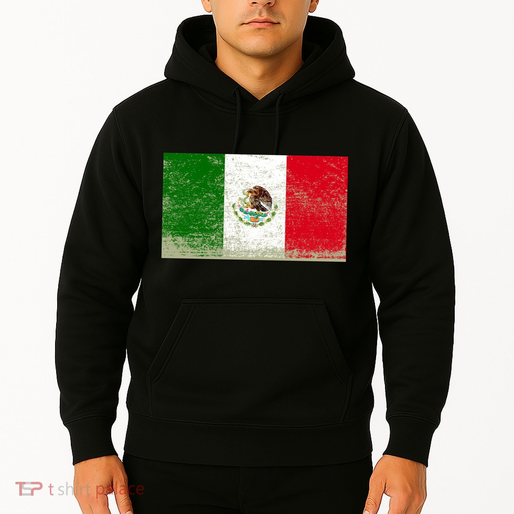 Mexico Flag Grunge Hoodie