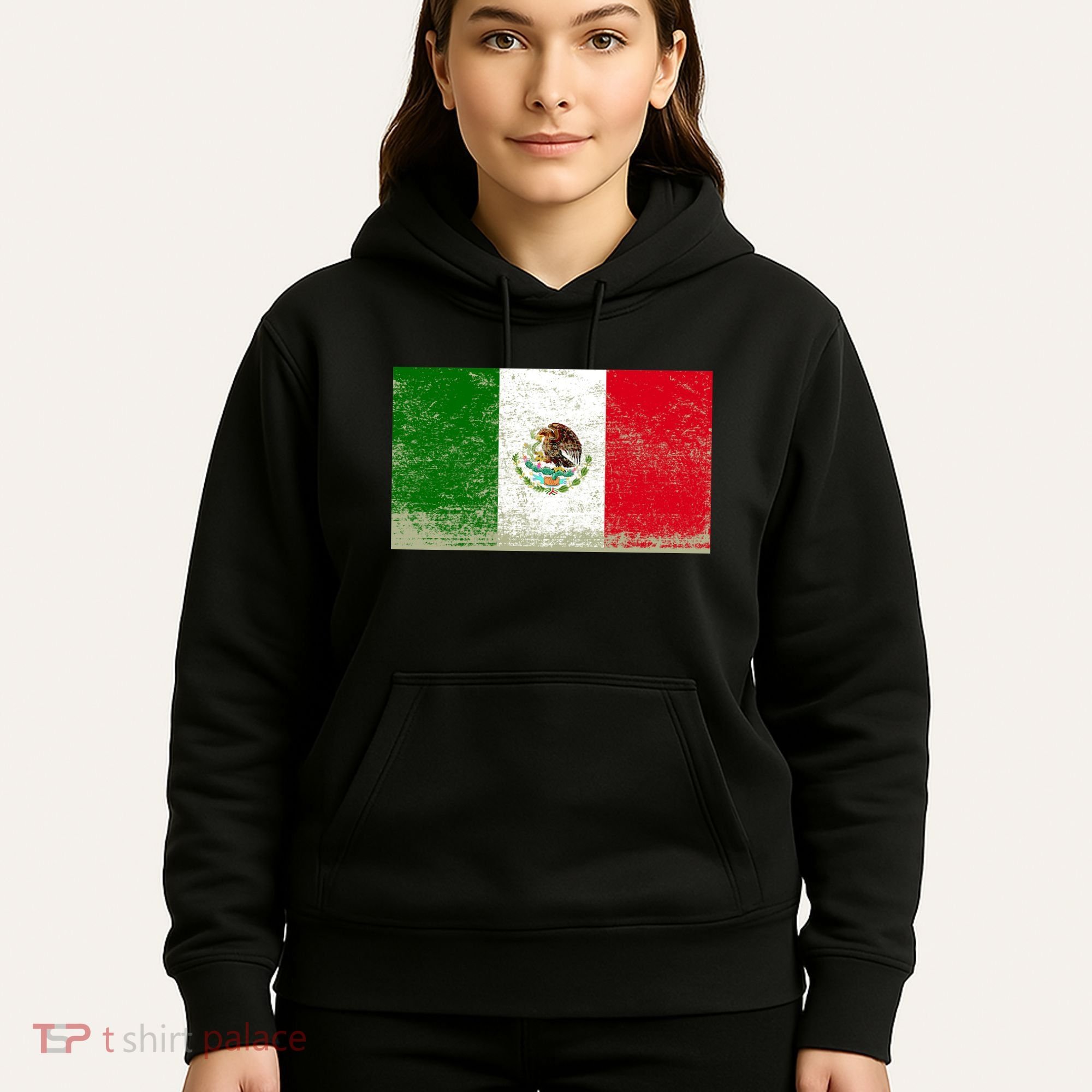 Mexico Flag Grunge Hoodie