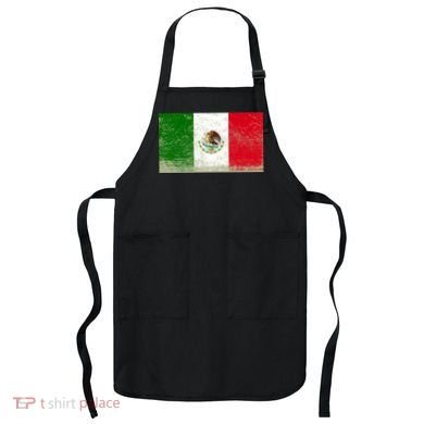 Mexico Flag Grunge Apron
