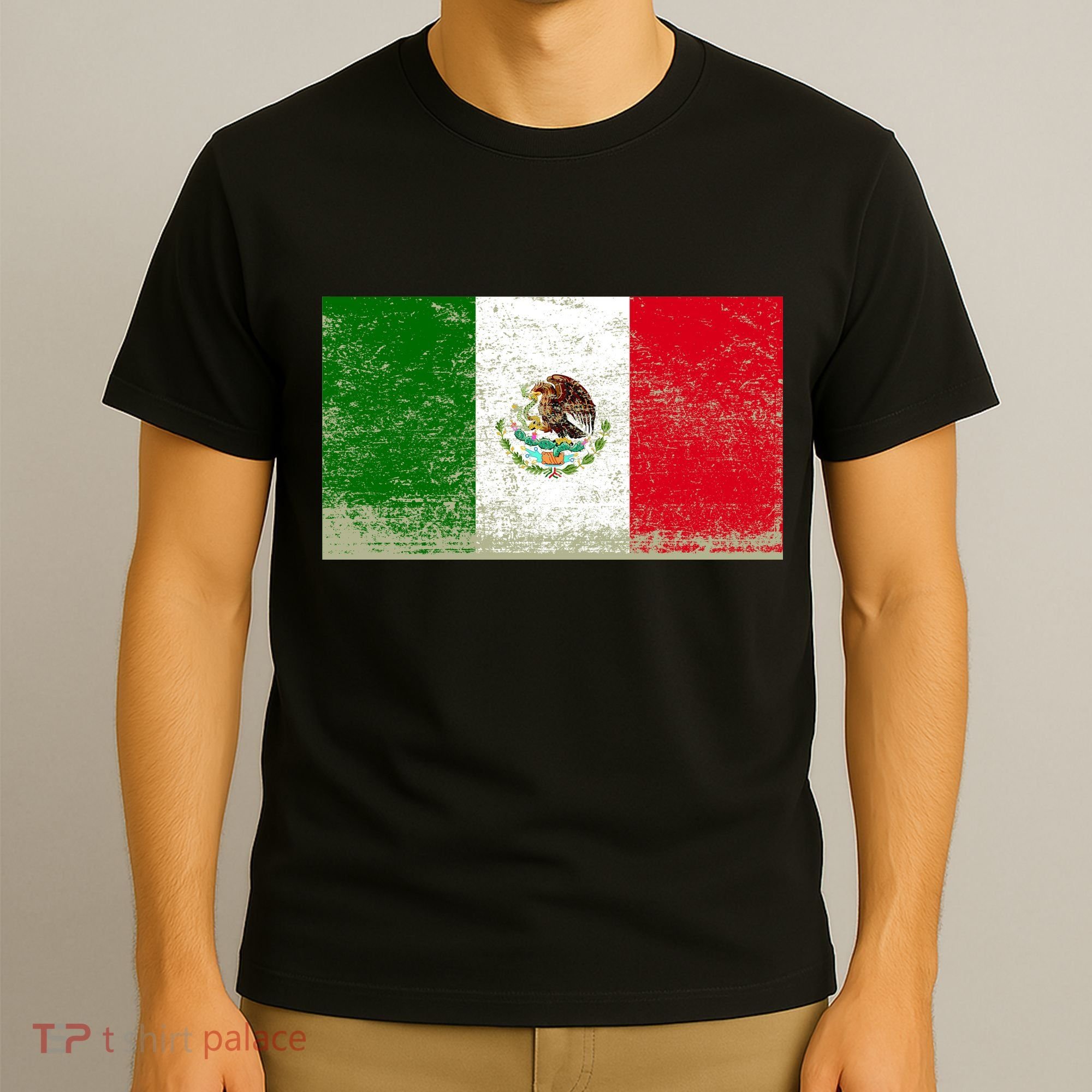 Mexico Flag Grunge T-Shirt