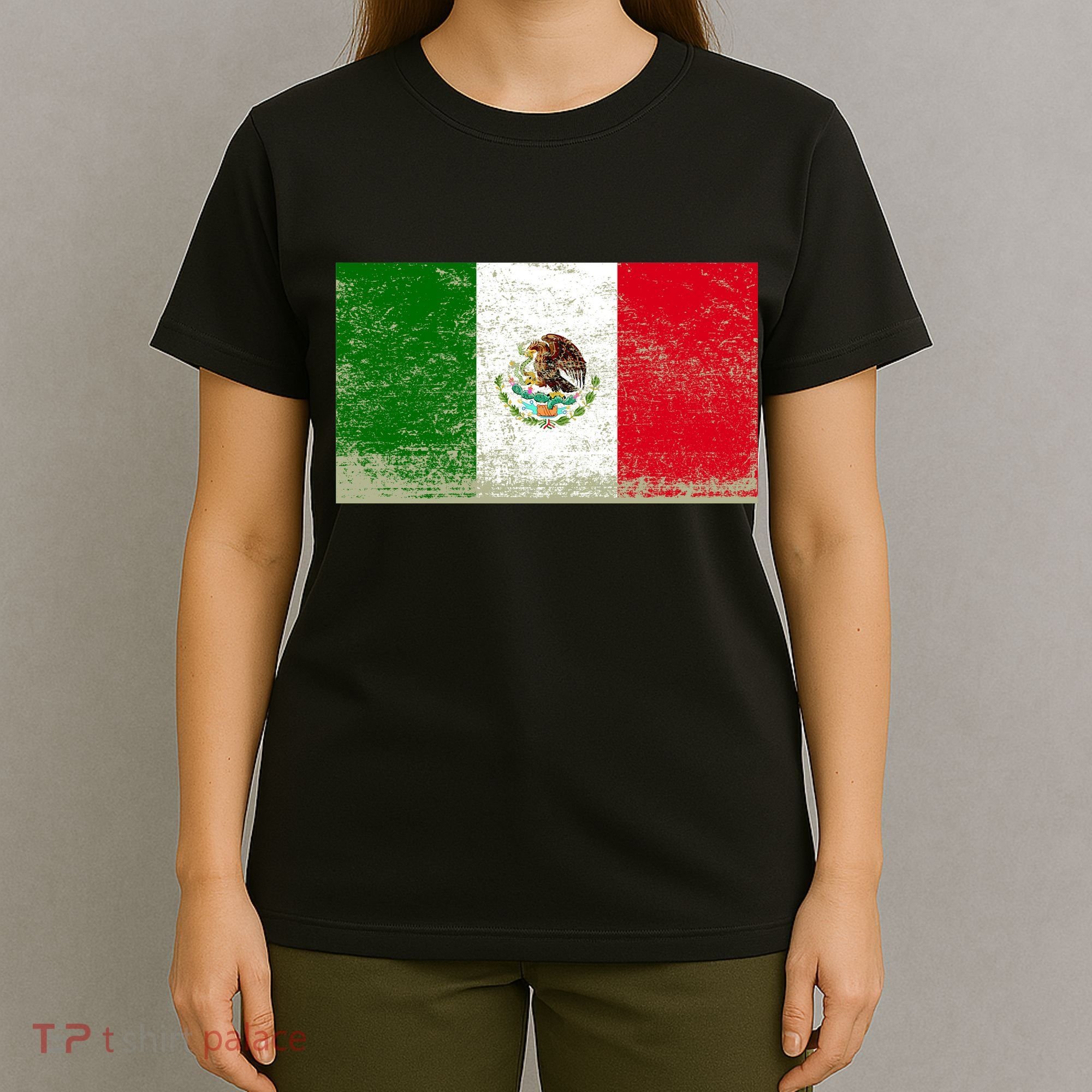 Mexico Flag Grunge T-Shirt