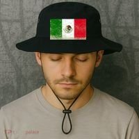 Mexico Flag Grunge Bucket Hat thumb 2