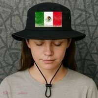 Mexico Flag Grunge Bucket Hat thumb 3