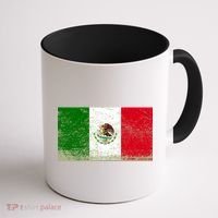 Mexico Flag Grunge Coffee Mug thumb 1
