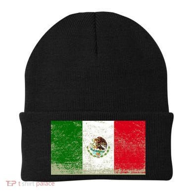 Mexico Flag Grunge Beanie