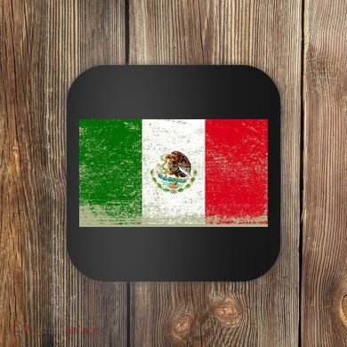 Mexico Flag Grunge Coaster