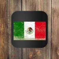 Mexico Flag Grunge Coaster thumb 0