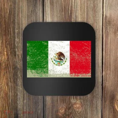 Mexico Flag Grunge Coaster