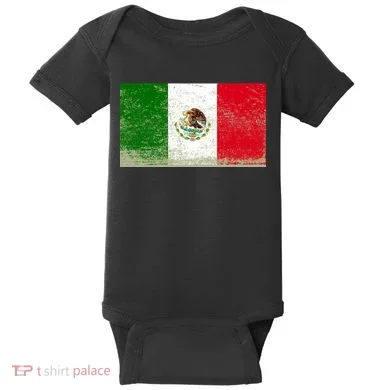 Mexico Flag Grunge Baby Bodysuit