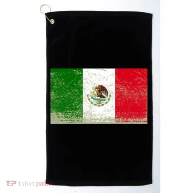 Mexico Flag Grunge Golf Towel