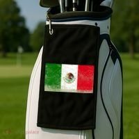Mexico Flag Grunge Golf Towel thumb 2