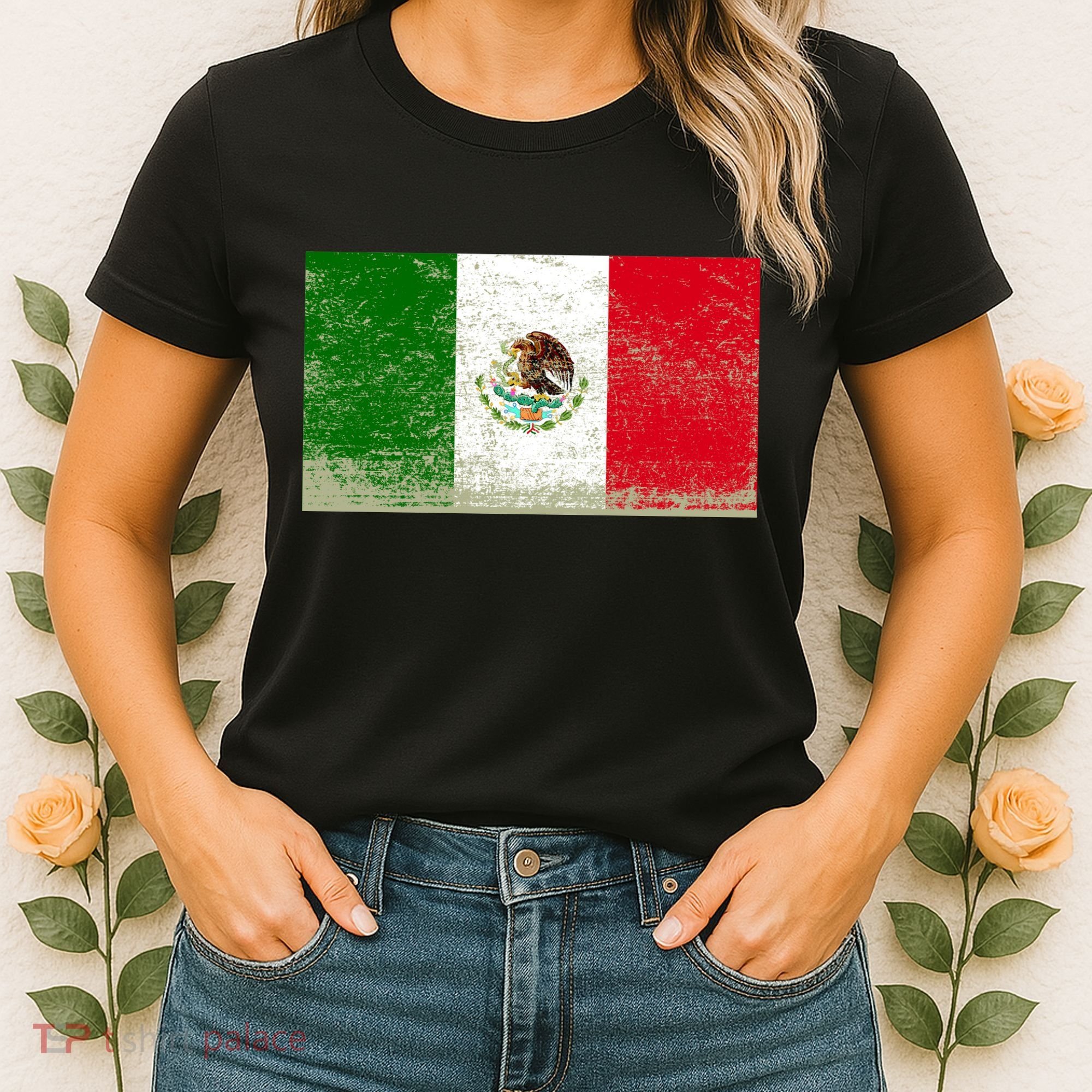 Mexico Flag Grunge Women's T-Shirt