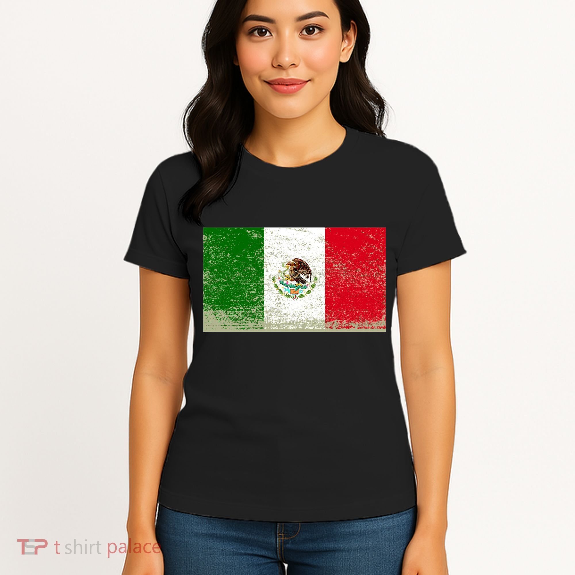 Mexico Flag Grunge Women's T-Shirt