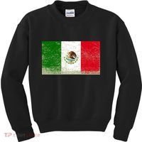 Mexico Flag Grunge Kids Sweatshirt thumb 0