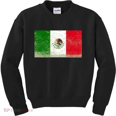Mexico Flag Grunge Kids Sweatshirt