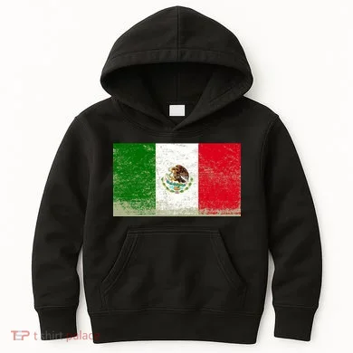 Mexico Flag Grunge Kids Hoodie