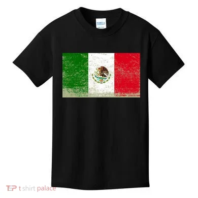 Mexico Flag Grunge Kids T-Shirt