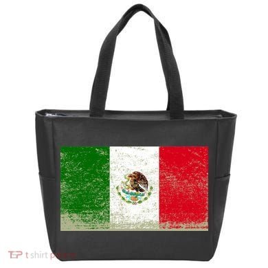 Mexico Flag Grunge Tote Bag