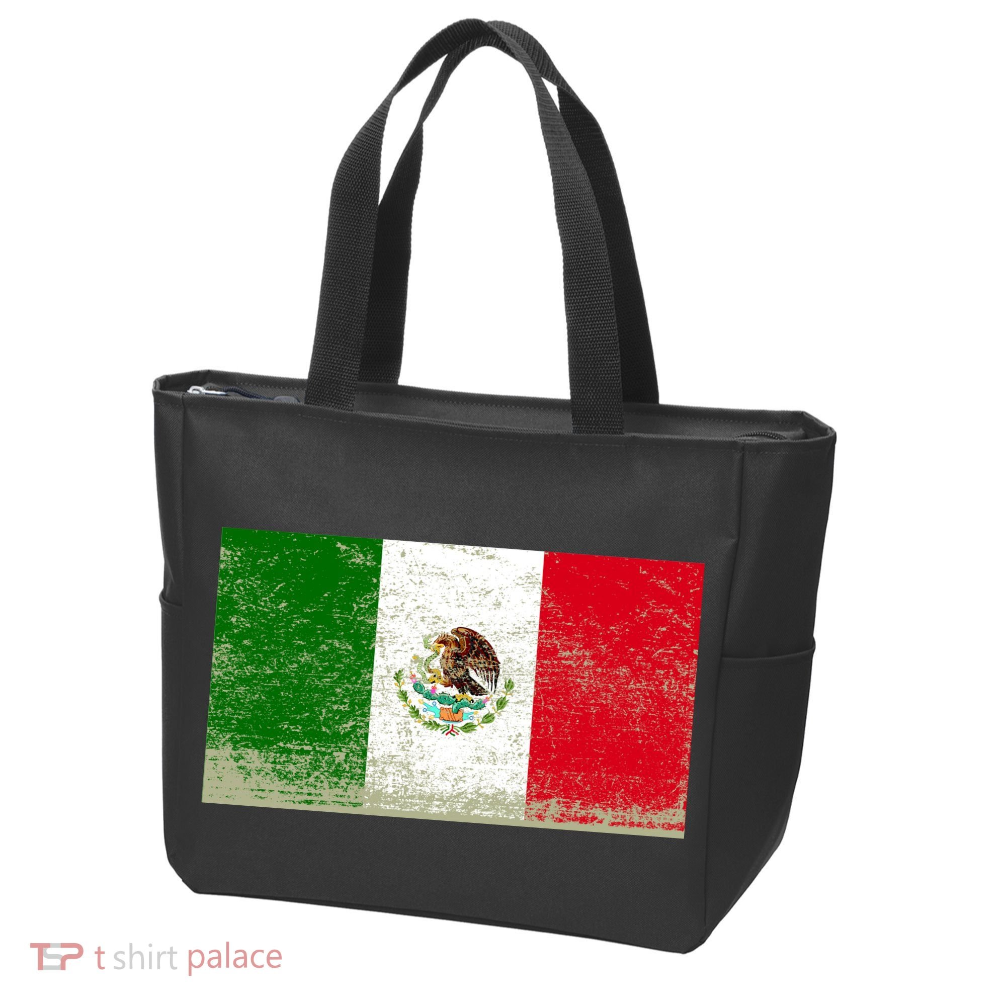 Mexico Flag Grunge Tote Bag