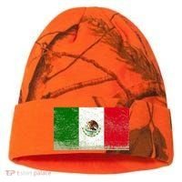Mexico Flag Grunge Kati Licensed 12" Camo Cuffed Beanie thumb 0
