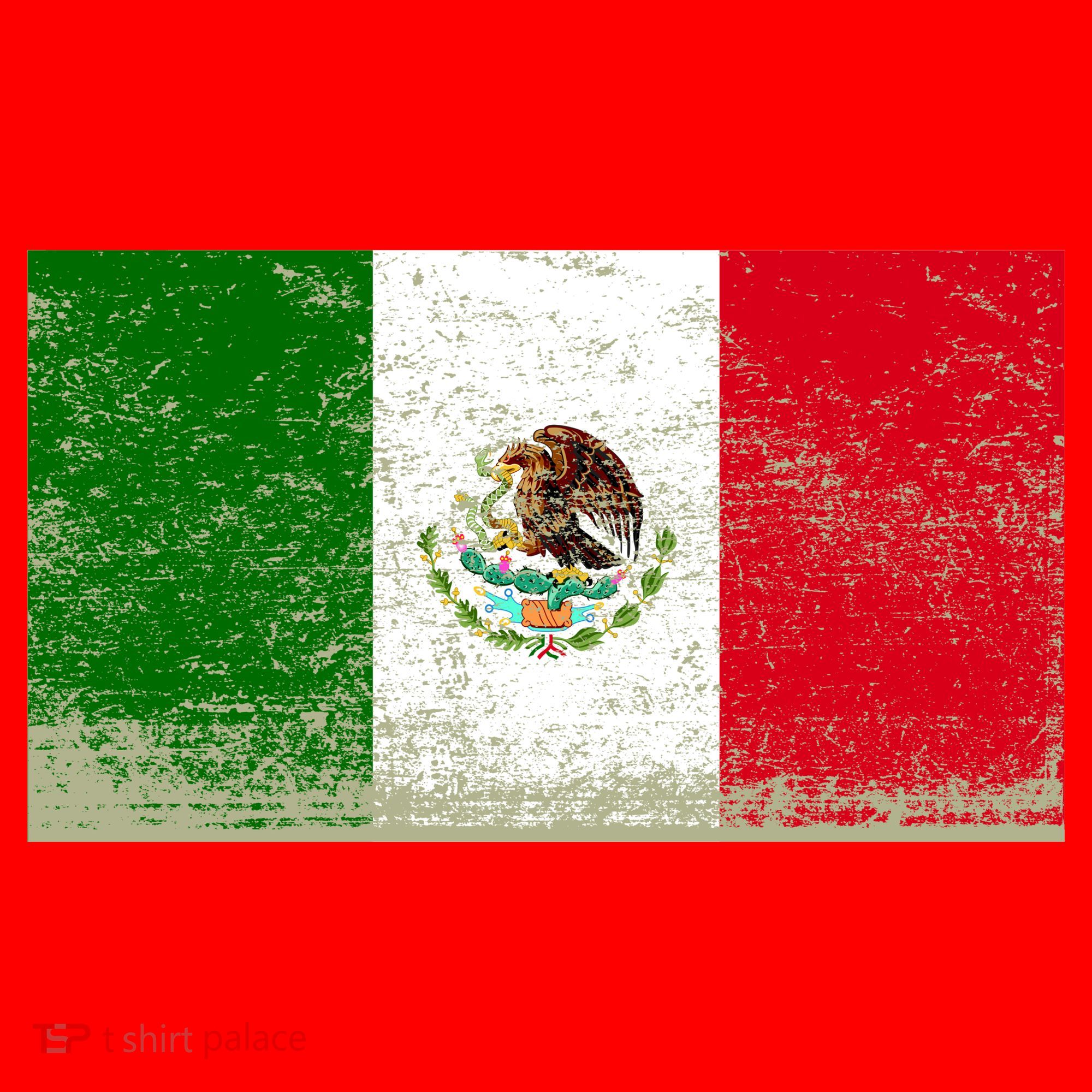 Mexico Flag Grunge Santa Hat