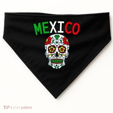 Mexico Skull USA-Made Doggie Bandana