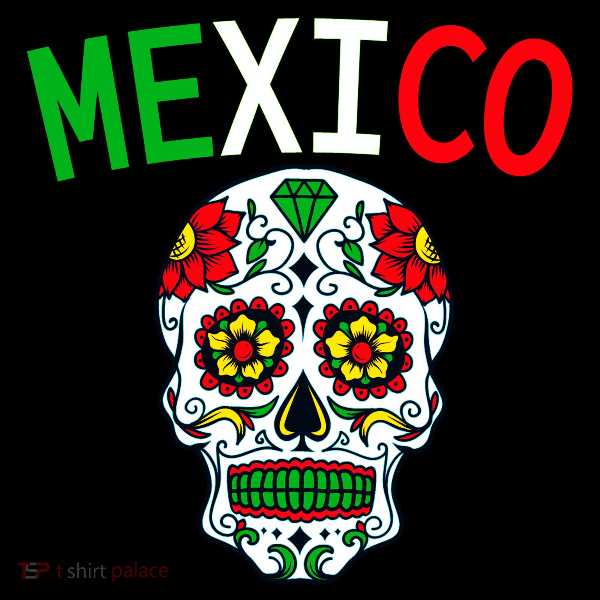 Mexico Skull USA-Made Doggie Bandana