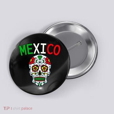 Mexico Skull Button