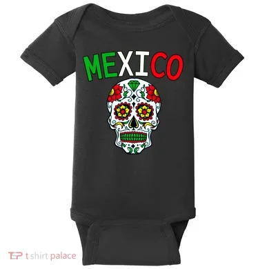Mexico Skull Baby Bodysuit