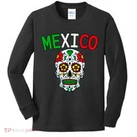 Mexico Skull Kids Long Sleeve Shirt thumb 0