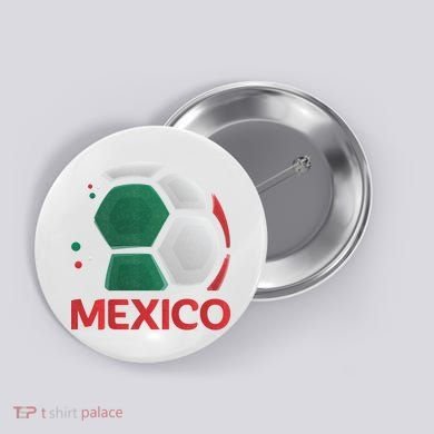 Mexico Soccer Jersey Logo Button
