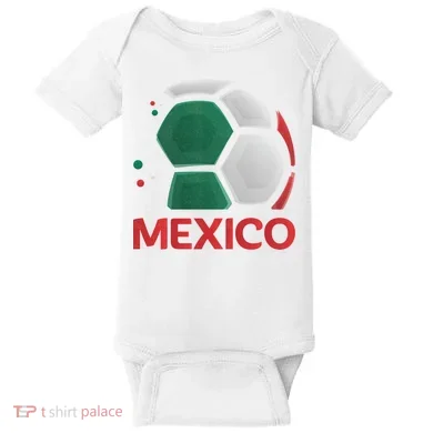 Mexico Soccer Jersey Logo Baby Bodysuit