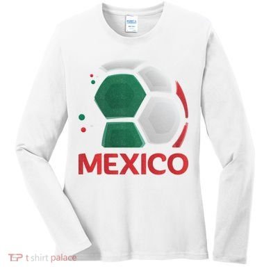 Mexico Soccer Jersey Logo Women's Long Sleeve Shirt