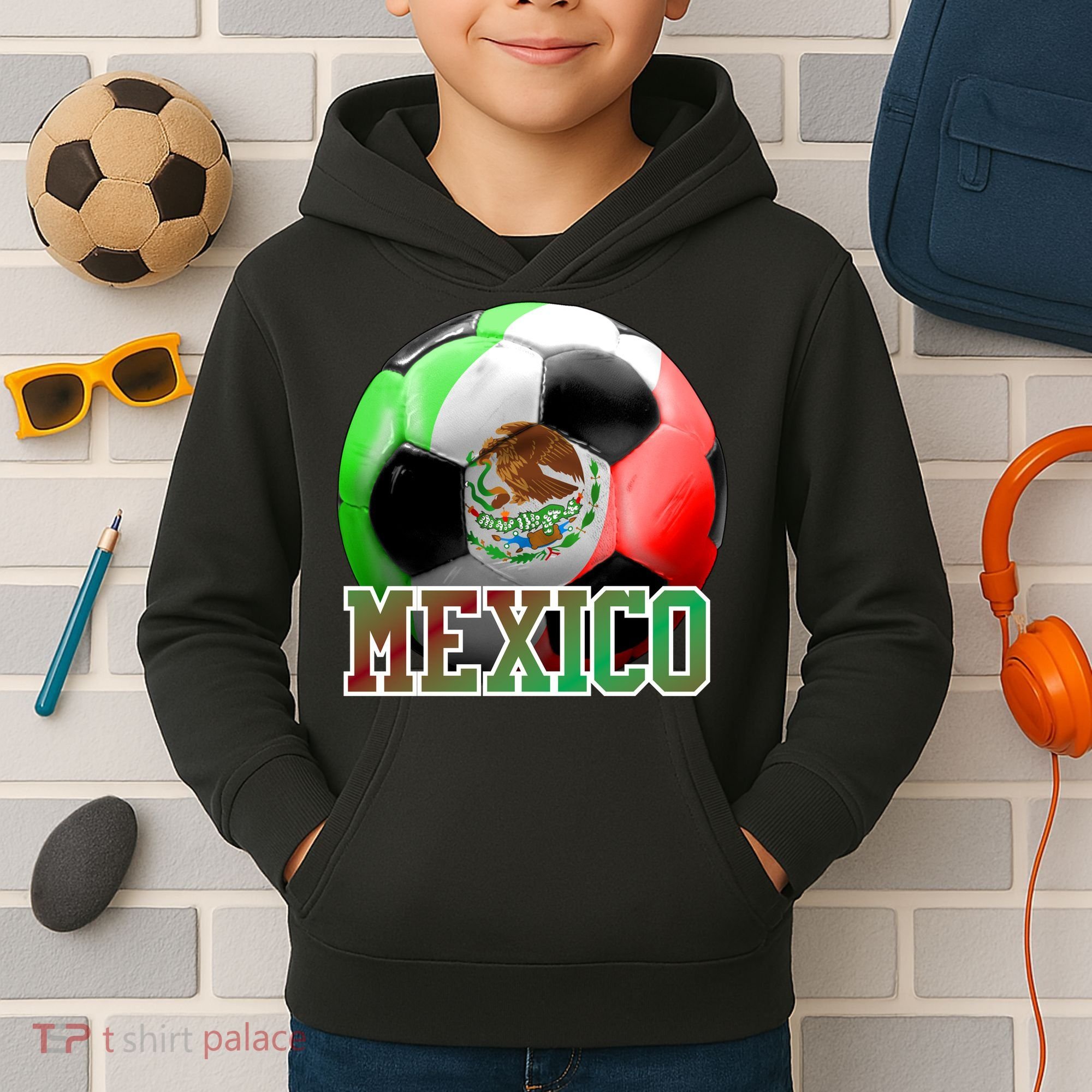 Mexico Soccer Logo Kids Hoodie