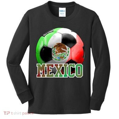 Mexico Soccer Logo Kids Long Sleeve Shirt