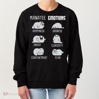 Manatee Emotions Zookeeper Marine Biologist Animal Lover Women's Sweatshirt thumb 0