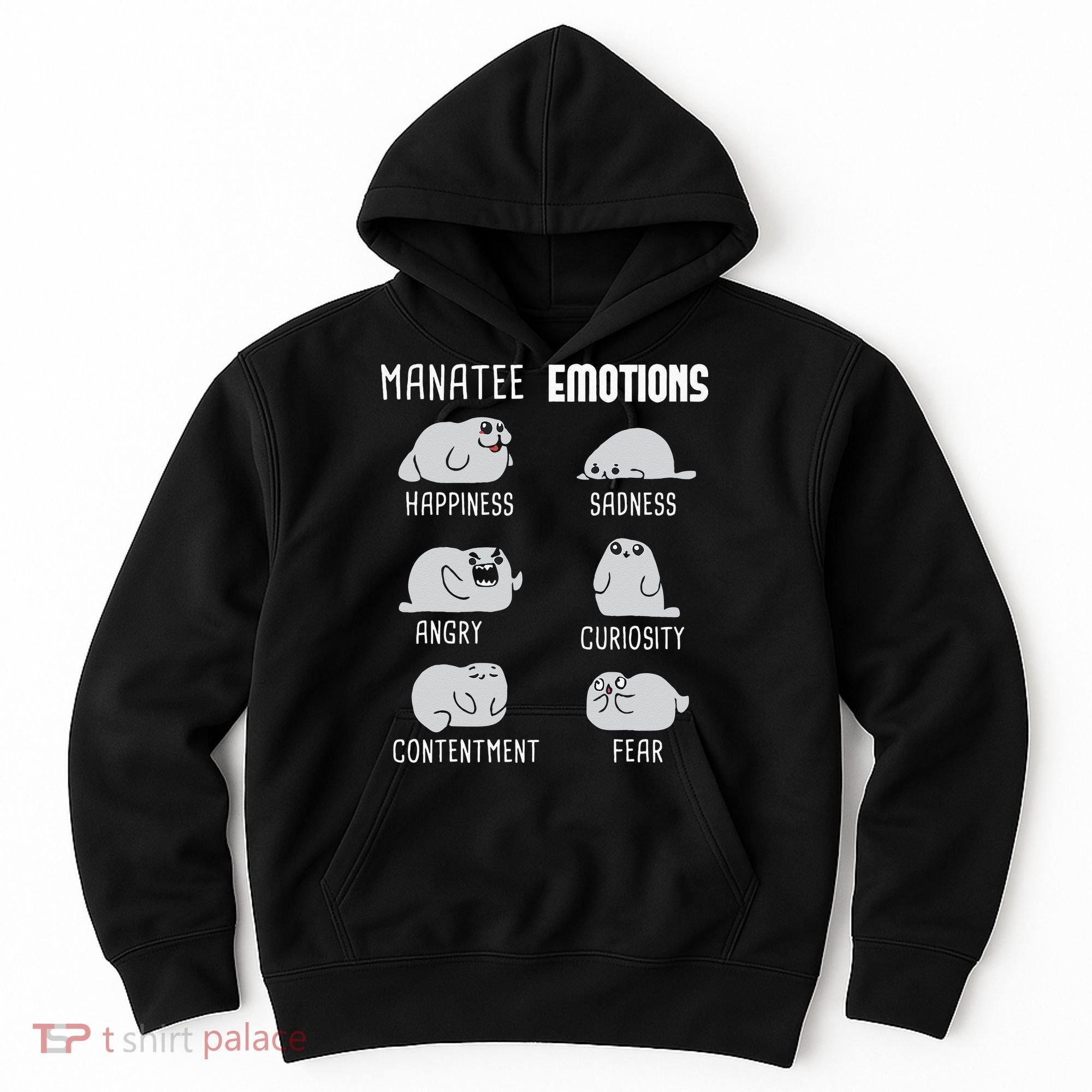 Manatee Emotions Zookeeper Marine Biologist Animal Lover Hoodie