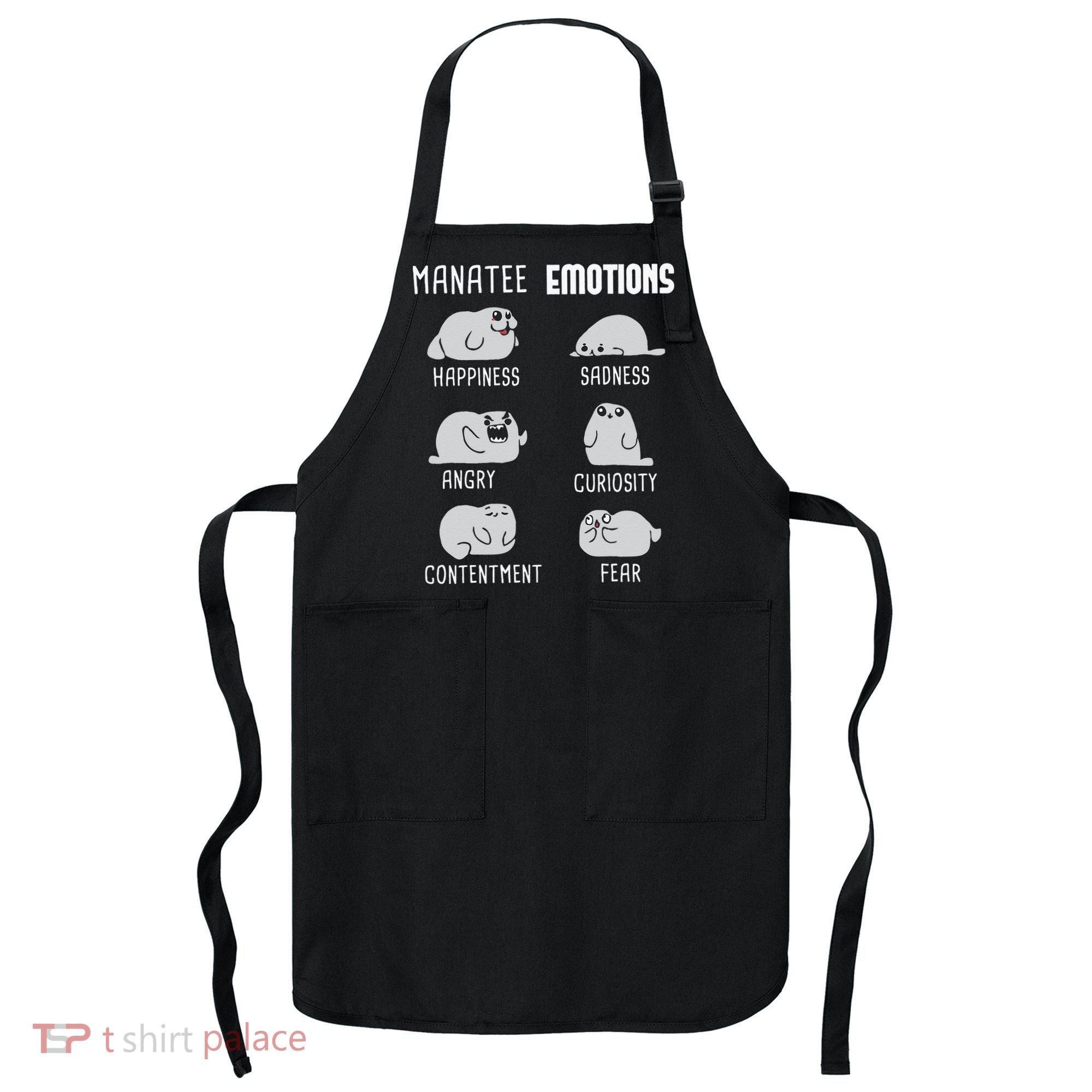 Manatee Emotions Zookeeper Marine Biologist Animal Lover Apron