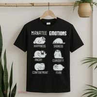 Manatee Emotions Zookeeper Marine Biologist Animal Lover T-Shirt thumb 2