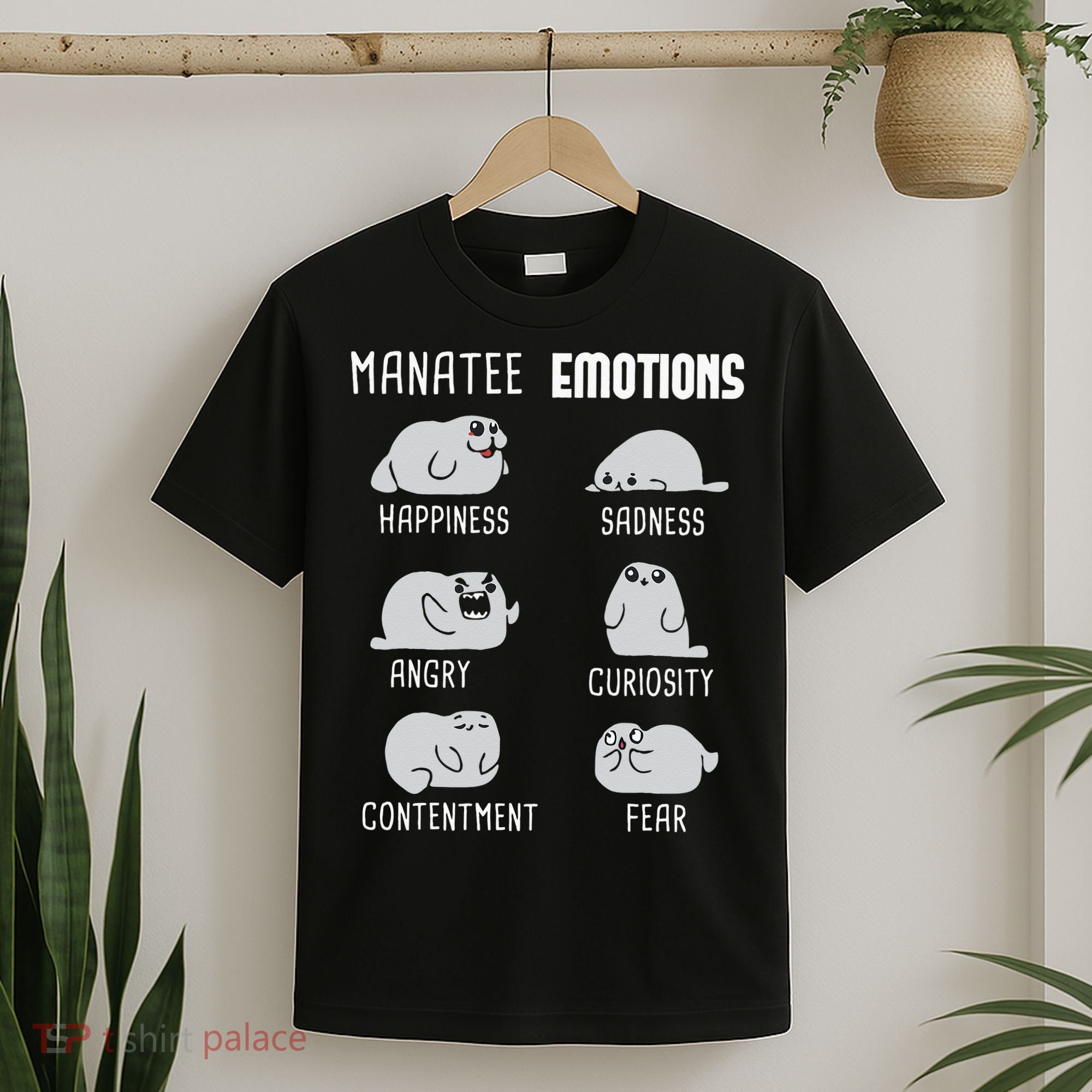 Manatee Emotions Zookeeper Marine Biologist Animal Lover T-Shirt
