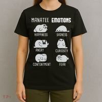 Manatee Emotions Zookeeper Marine Biologist Animal Lover T-Shirt thumb 4