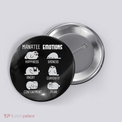Manatee Emotions Zookeeper Marine Biologist Animal Lover Button