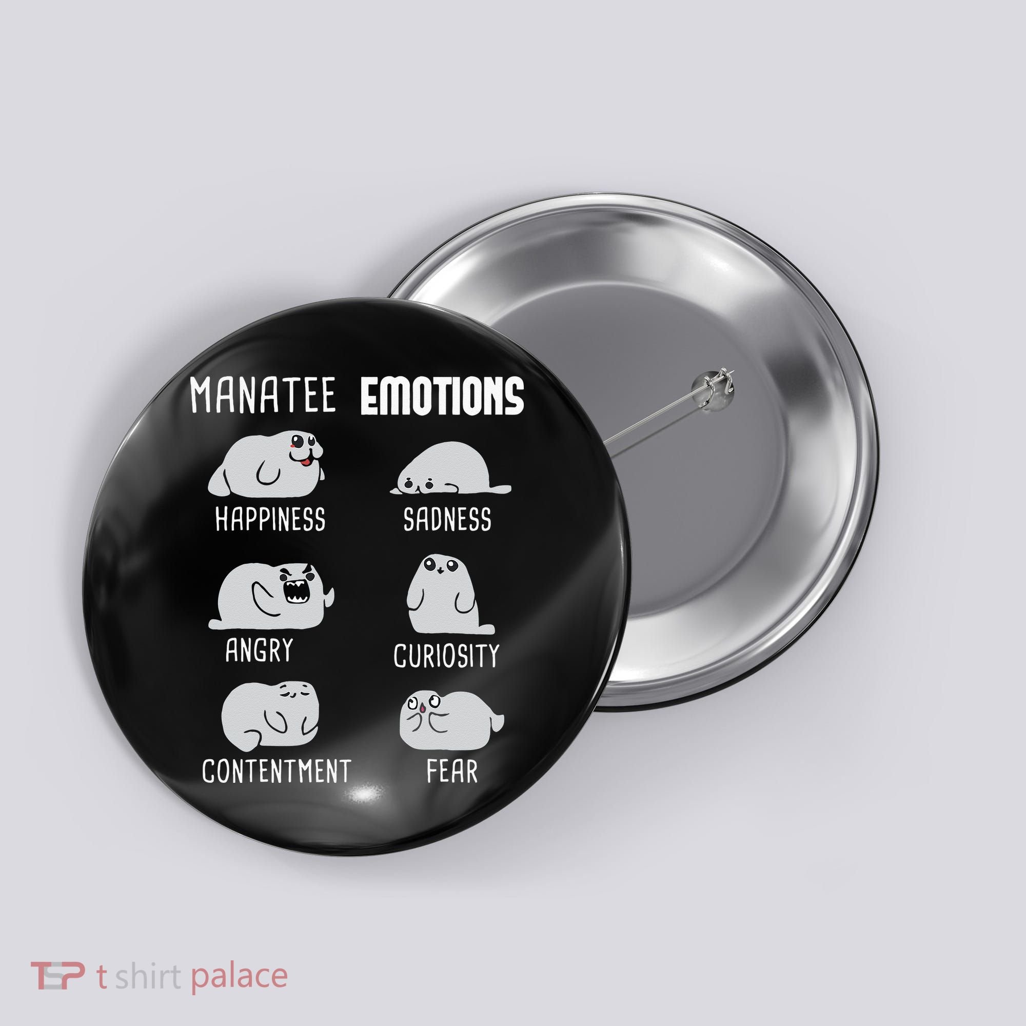 Manatee Emotions Zookeeper Marine Biologist Animal Lover Button