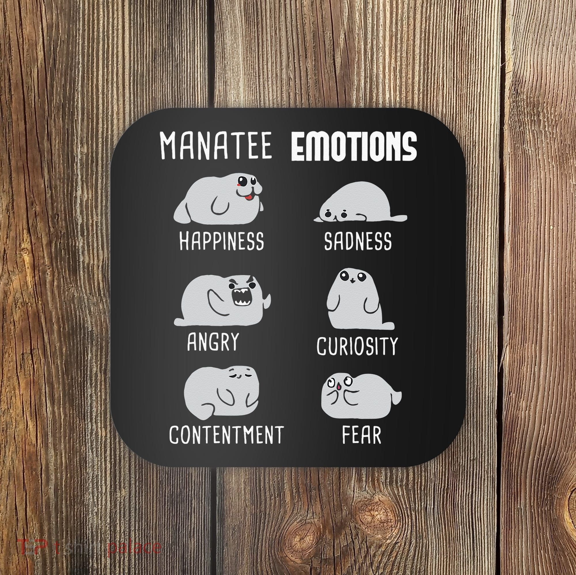 Manatee Emotions Zookeeper Marine Biologist Animal Lover Coaster